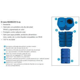 Datos Técnicos Depósito de Agua Aquablock Soplado XL de 2400 Litros Schutz