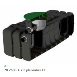 Depósito Enterrar AT 70 2500 L. + Kit Pluviales Rikutec