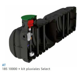 Depósito Enterrar AT 185 10000 litros Kit Pluviales Rikutec