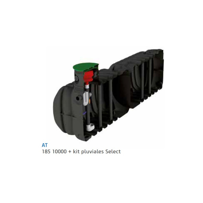 Depósito Enterrar AT 185 10000 litros Kit Pluviales Rikutec
