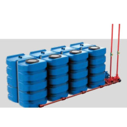 Kit batería contra incendios 4x3000l. Tubo metálico Schutz
